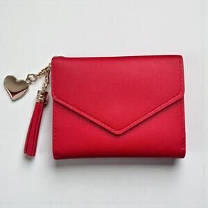 Red Small Women PU Leather Wallet